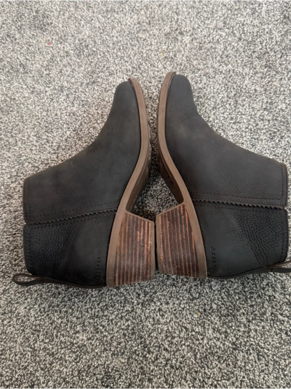 Teva Anaya Bootie RR Womens 10 Brown Leather Ankle Boots Side Zip Comfort